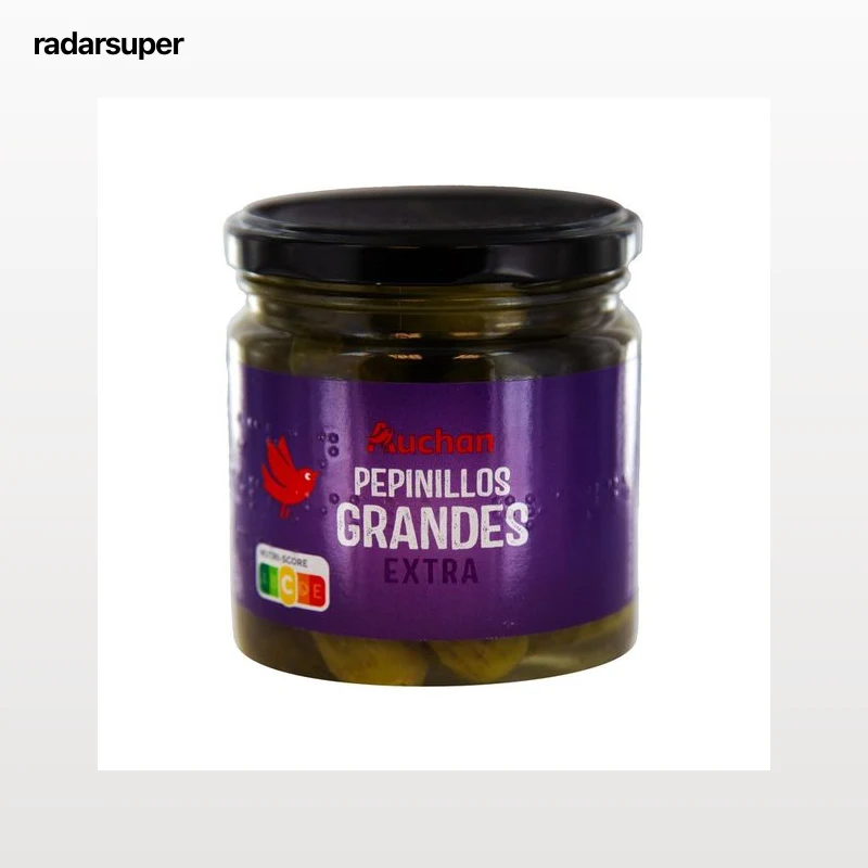 PRODUCTO ALCAMPO Pepinillos grandes en vinagre 50/60 piezas extra frasco de 180 g.