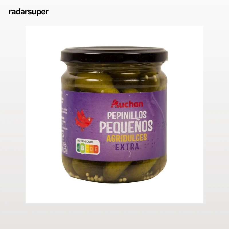 PRODUCTO ALCAMPO Pepinillos pequeños agridulces frasco de 180 g.