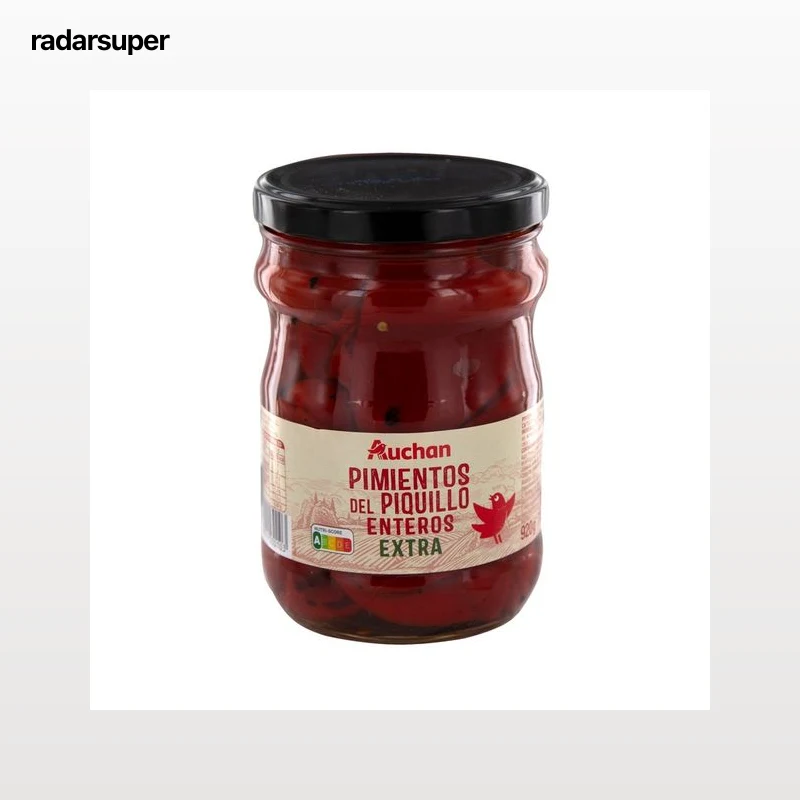 PRODUCTO ALCAMPO Pimientos del Piquillo enteros, extra frasco de 700 g.