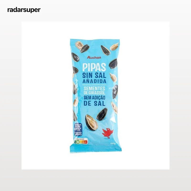 PRODUCTO ALCAMPO Pipas de girasol tostadas sin sal añadida 200 g.