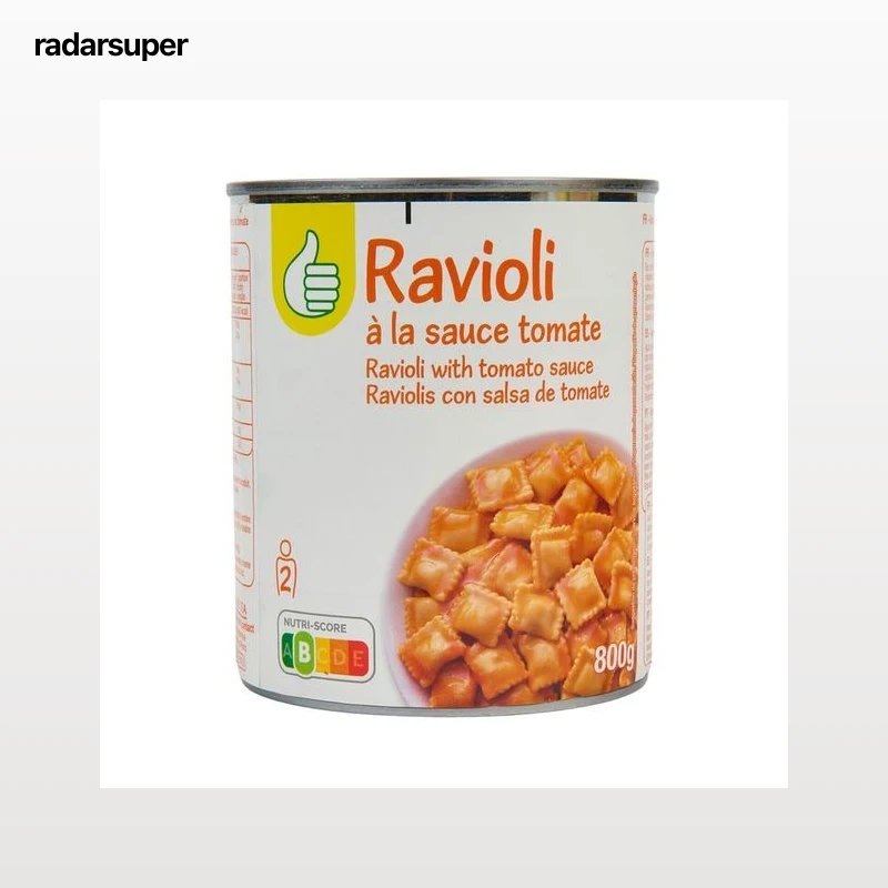 PRODUCTO ALCAMPO Raviolis con tomate en lata 800gr
