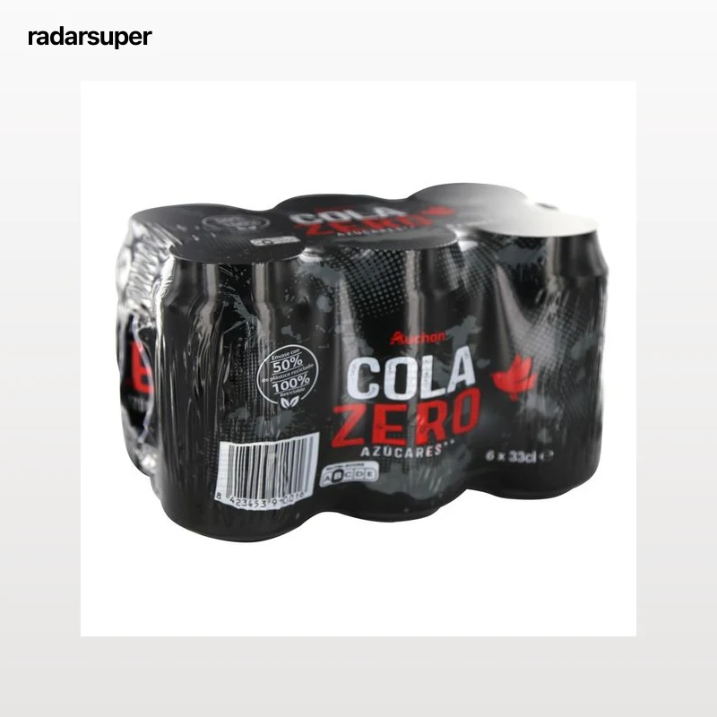 PRODUCTO ALCAMPO Refresco de cola Zero sin azúcar pack 6 uds. x 33 cl.