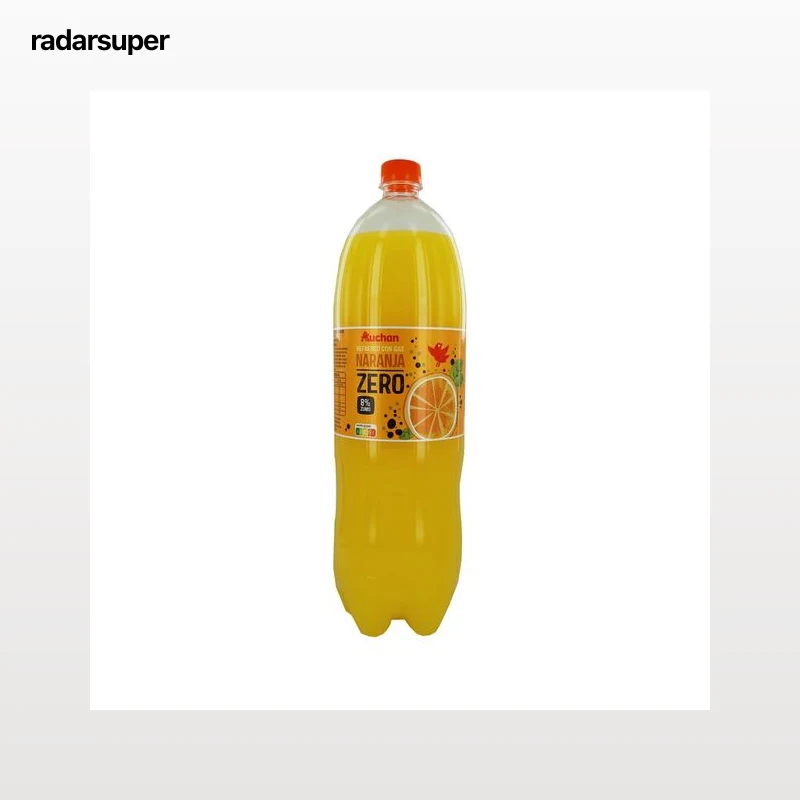 PRODUCTO ALCAMPO Refresco de naranja con gas Zero sin azúcares añadidos (8% zumo) botella 2 l.
