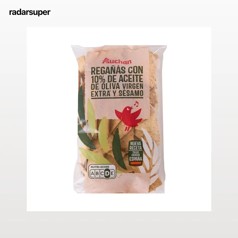 PRODUCTO ALCAMPO Regañas con 10% de aceite de oliva virgen extra y 4% de sésamo 250 g.