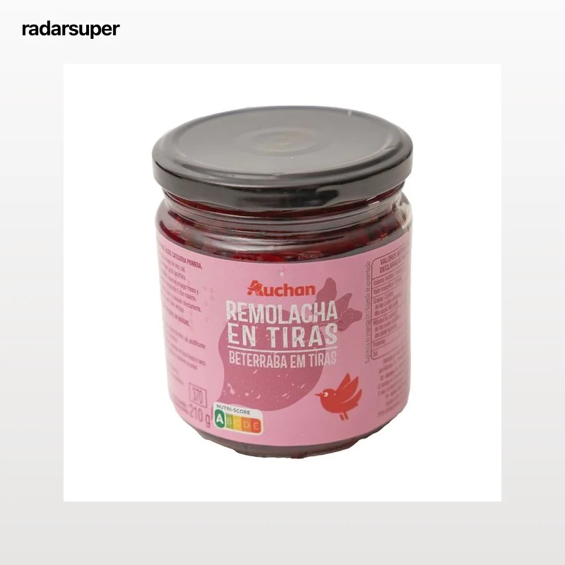 PRODUCTO ALCAMPO Remolacha en tiras extra frasco de 210 g.