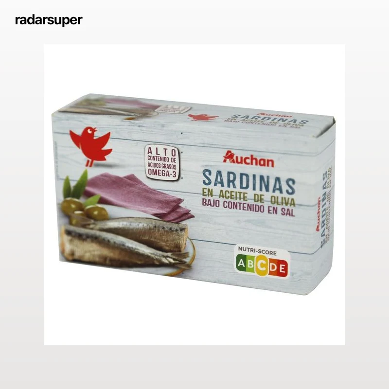 PRODUCTO ALCAMPO Sardinas en aceite de oliva con bajo contenido en sal 84 g.