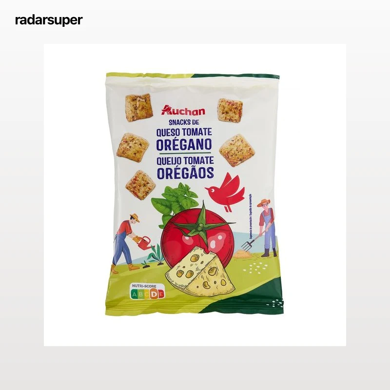 PRODUCTO ALCAMPO Snack de pan con queso, tomate y orégano 80gr