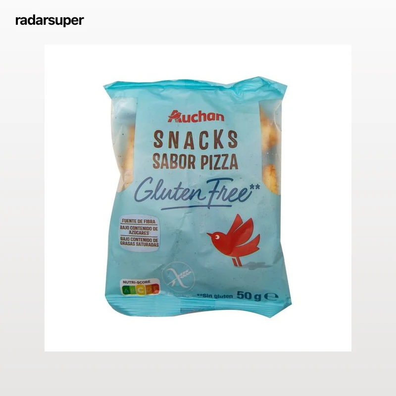 PRODUCTO ALCAMPO Snack sin gluten con sabor a pizza 50 g.