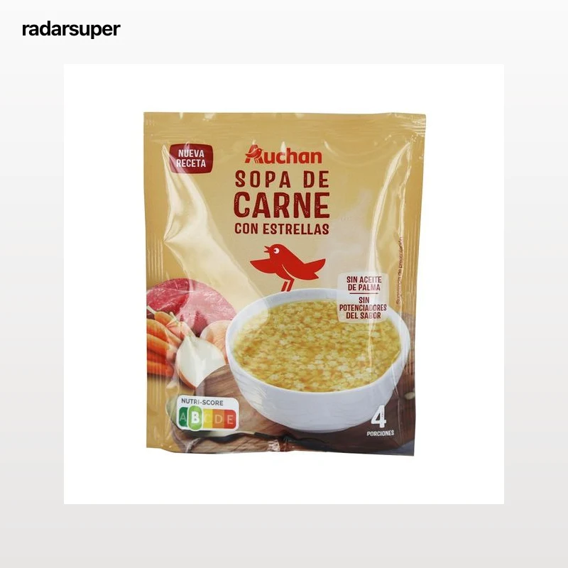 PRODUCTO ALCAMPO Sopa de carne con estrellitas sobre de 80 g.