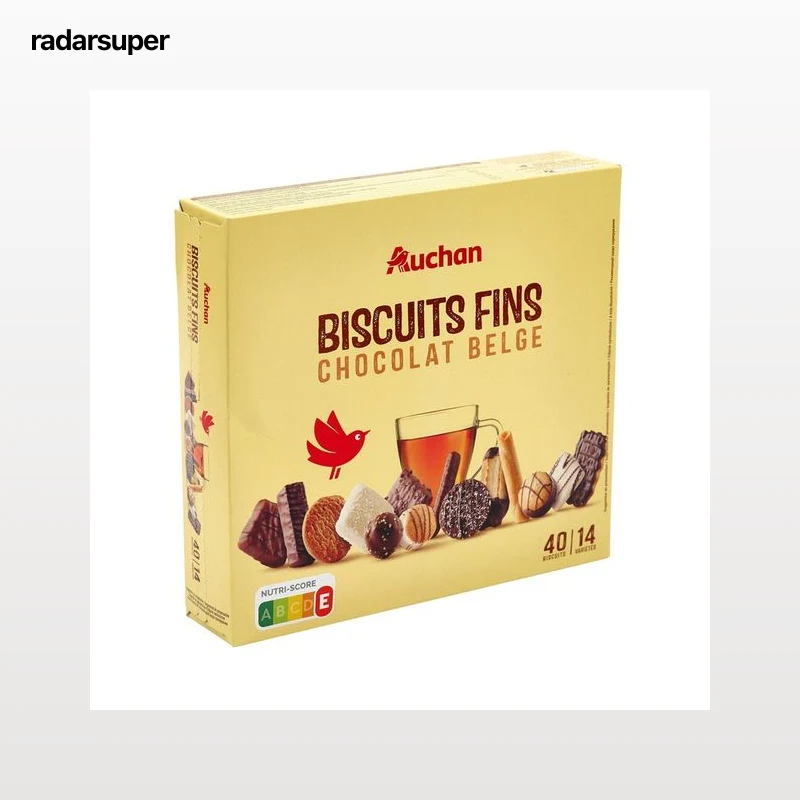 PRODUCTO ALCAMPO Surtido de galletas finas (14 variedades) con chocolate belga 40 uds.