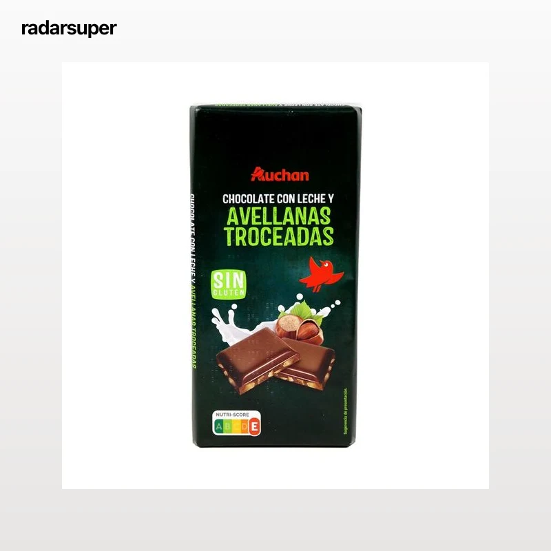 PRODUCTO ALCAMPO Tableta de chocolate con leche y avellanas troceadas 150 g.