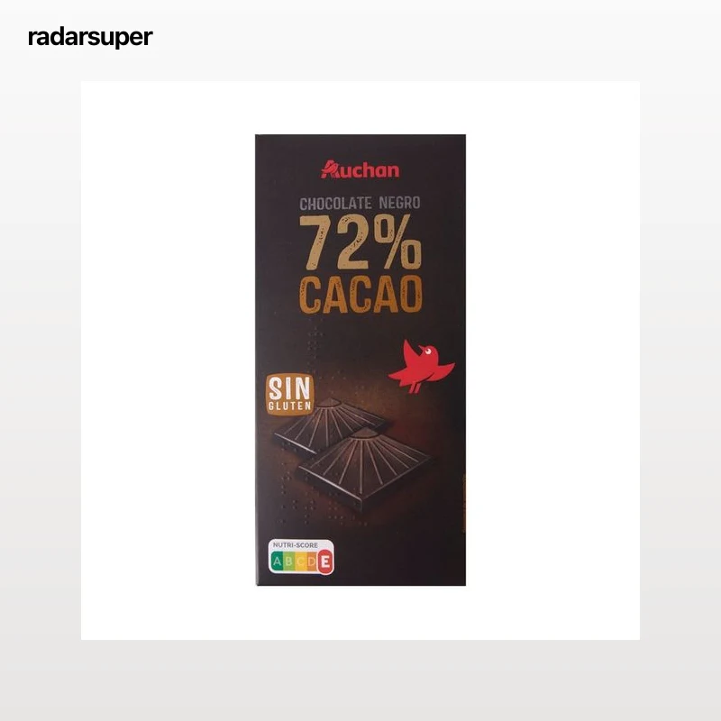PRODUCTO ALCAMPO Tableta de chocolate negro 72 % cacao 100 g.