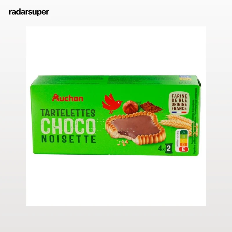 PRODUCTO ALCAMPO Tartaletas de galleta con relleno de chocolate y avellanas, sabor avellana 127 g.