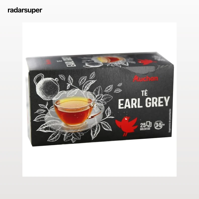 PRODUCTO ALCAMPO Té Earl Grey (té negro con aroma a bergamota) 25 uds. 43,75 g.