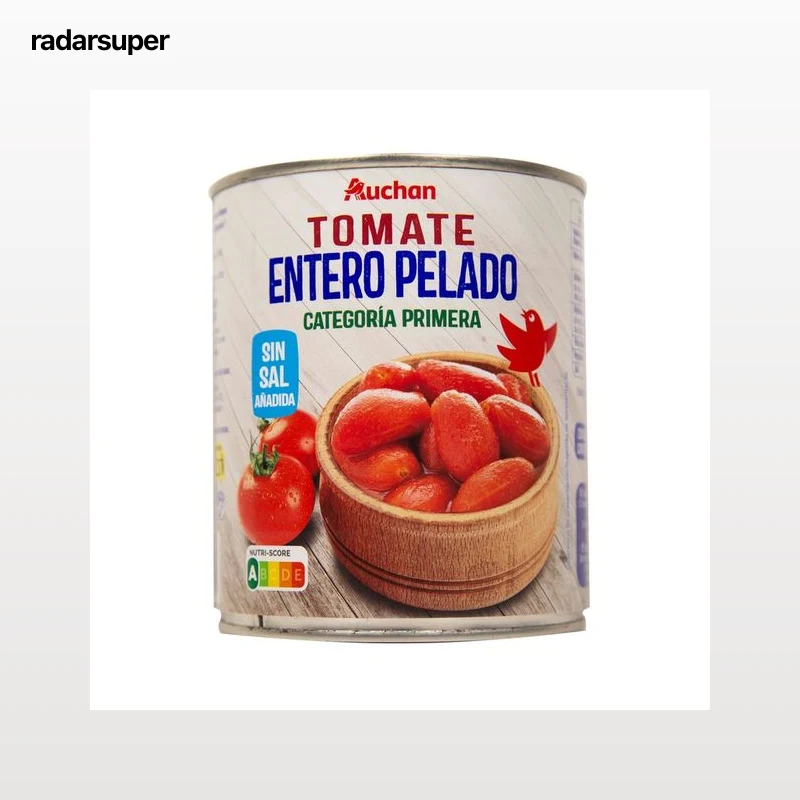PRODUCTO ALCAMPO Tomate pelado entero lata de 480 g.