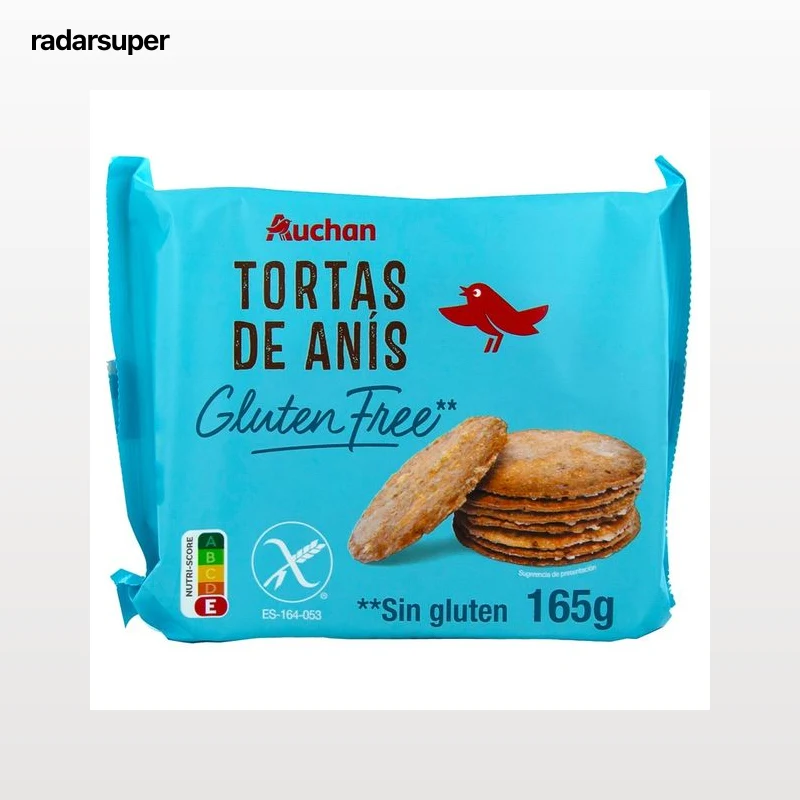 PRODUCTO ALCAMPO Tortas de anís, elaboradas sin gluten 165 g.