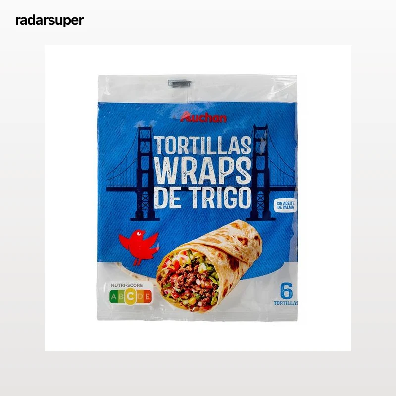 PRODUCTO ALCAMPO Tortillas de trigo Wraps 6 uds 375 g.