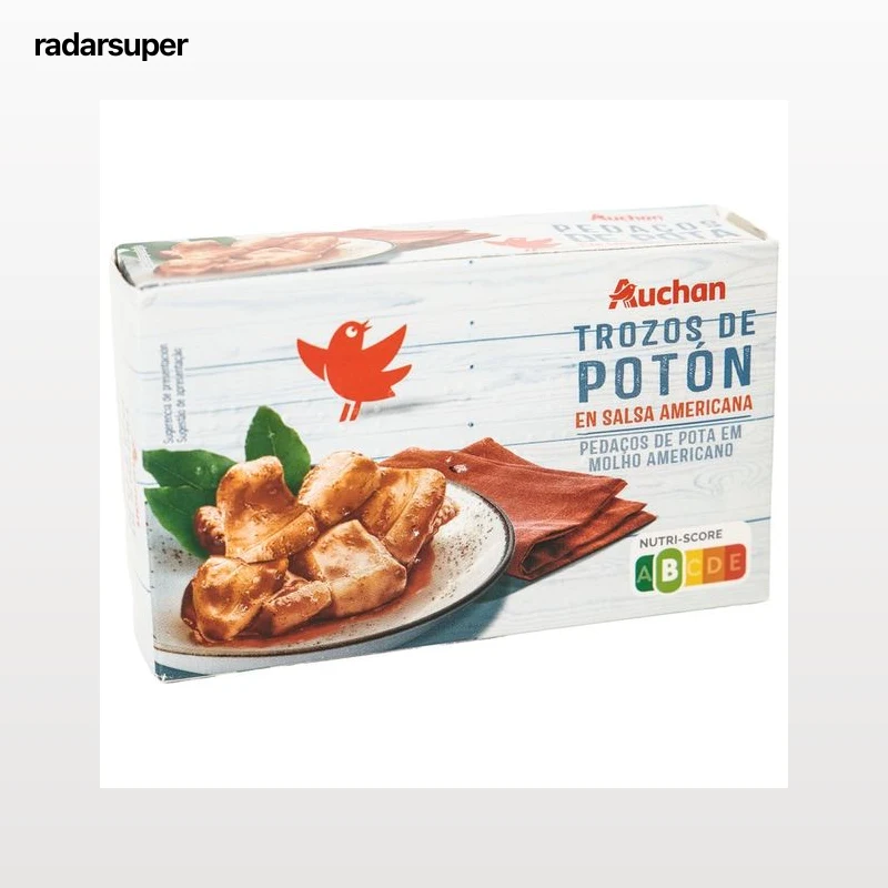 PRODUCTO ALCAMPO Trozos de potón en salsa Americana lata de 72 g.
