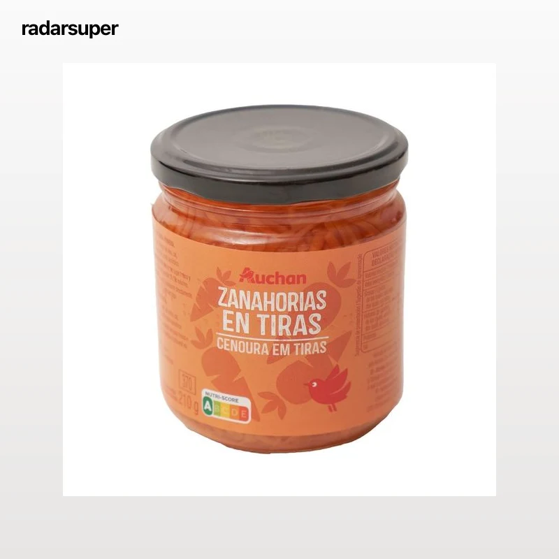 PRODUCTO ALCAMPO Zanahoria en tiras frasco de 210 g.