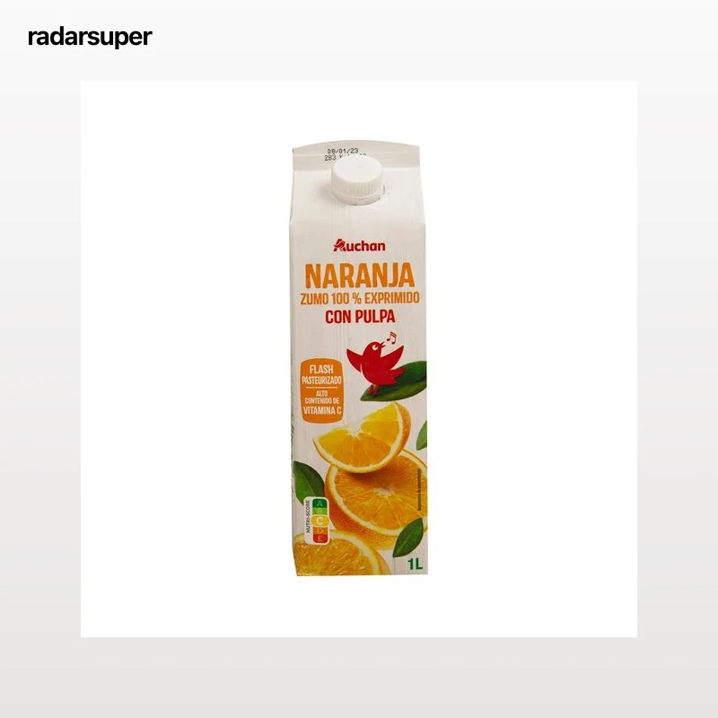 PRODUCTO ALCAMPO Zumo de naranja con pulpa refrigerado brick de 1 l.