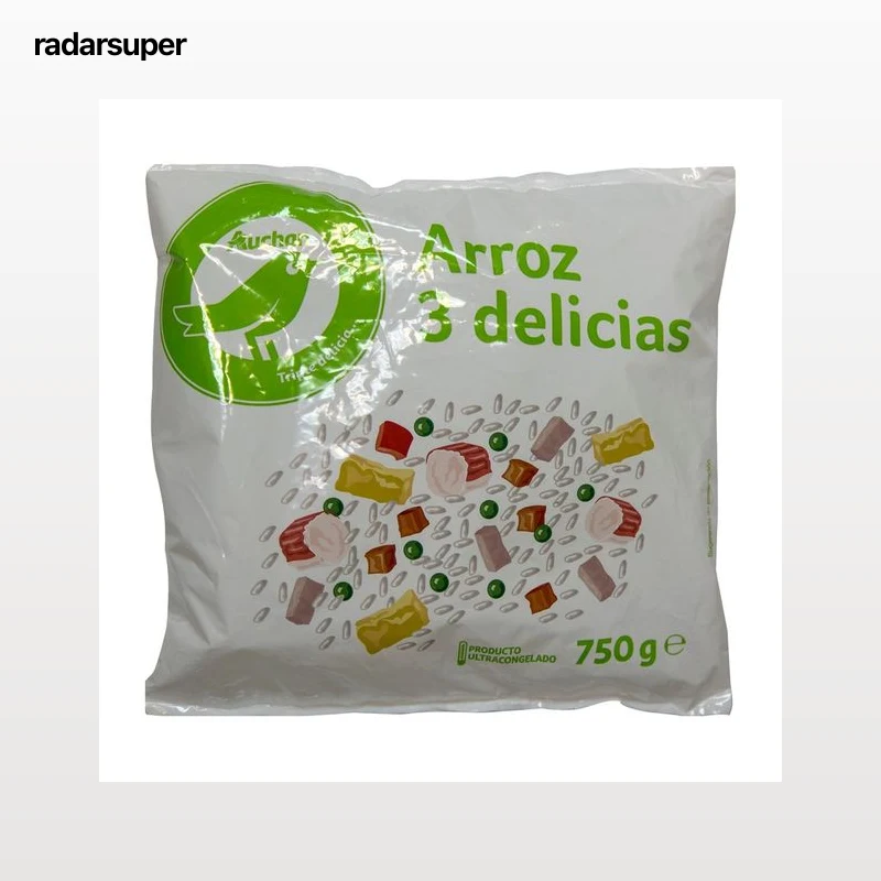 PRODUCTO ECONÓMICO ALCAMPO Arroz tres delicias (con tortilla) 750 g.