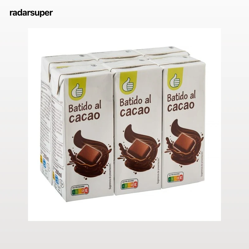PRODUCTO ECONOMICO ALCAMPO Batido con sabor chocolate 6 x 200 ml.