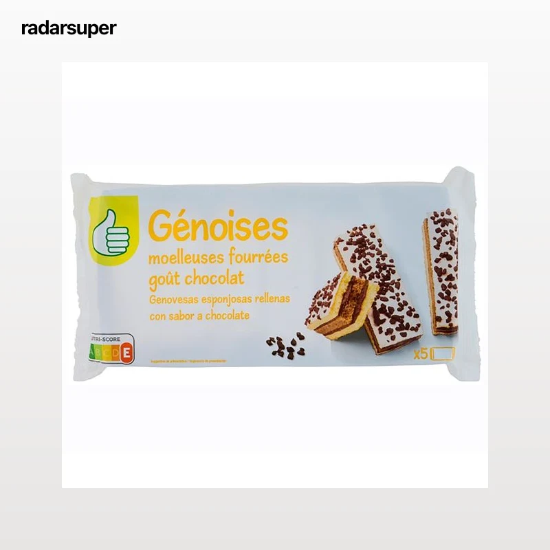 PRODUCTO ECONÓMICO ALCAMPO Bizcochos rellenos de chocolate 5 x 175 gr.