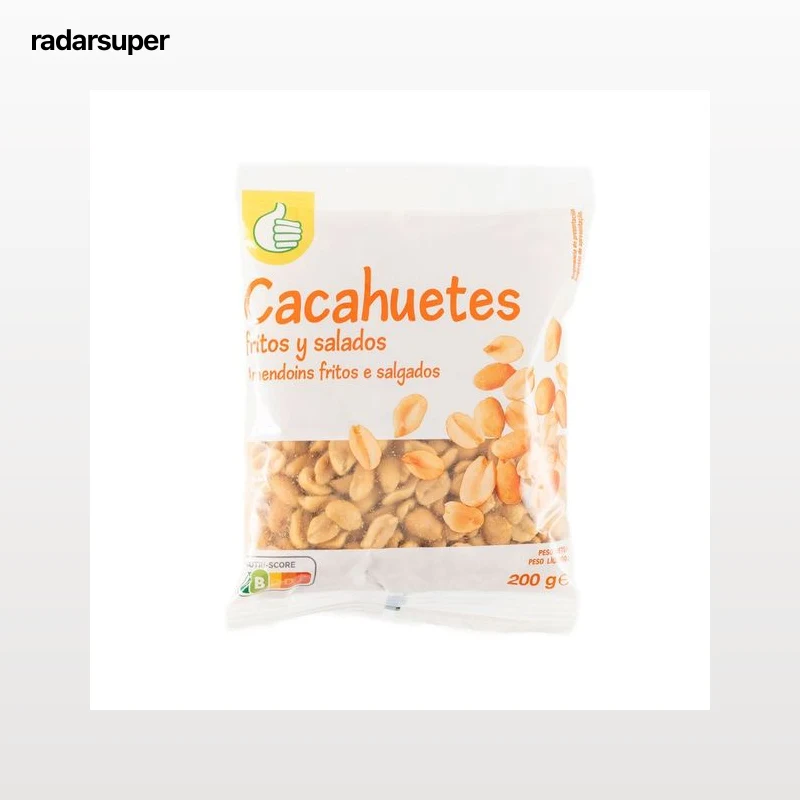 PRODUCTO ECONÓMICO ALCAMPO Cacahuetes fritos y salados 200 g.