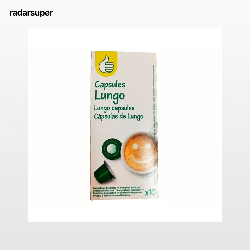 PRODUCTO ECONÓMICO ALCAMPO Café cápsulas lungo 10 ud 50 g.