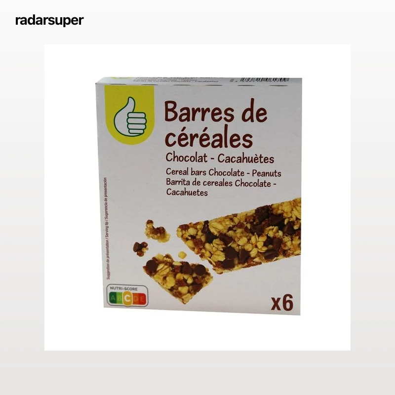 PRODUCTO ECONÓMICO ALCAMPO Cereales en barrita pack de 6 uds. x 21 gr.