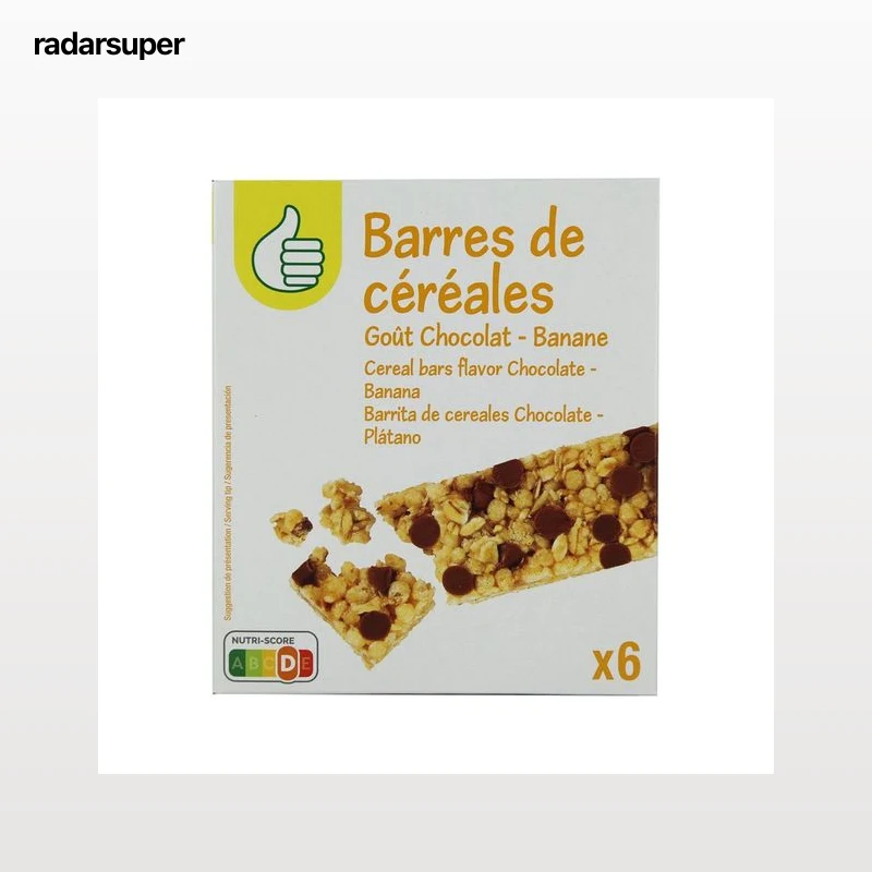 PRODUCTO ECONÓMICO ALCAMPO Cereales en barrita PRODUCTO ECONÓMICO ALCAMPO barrita 21 gr. Pack 6 unidades