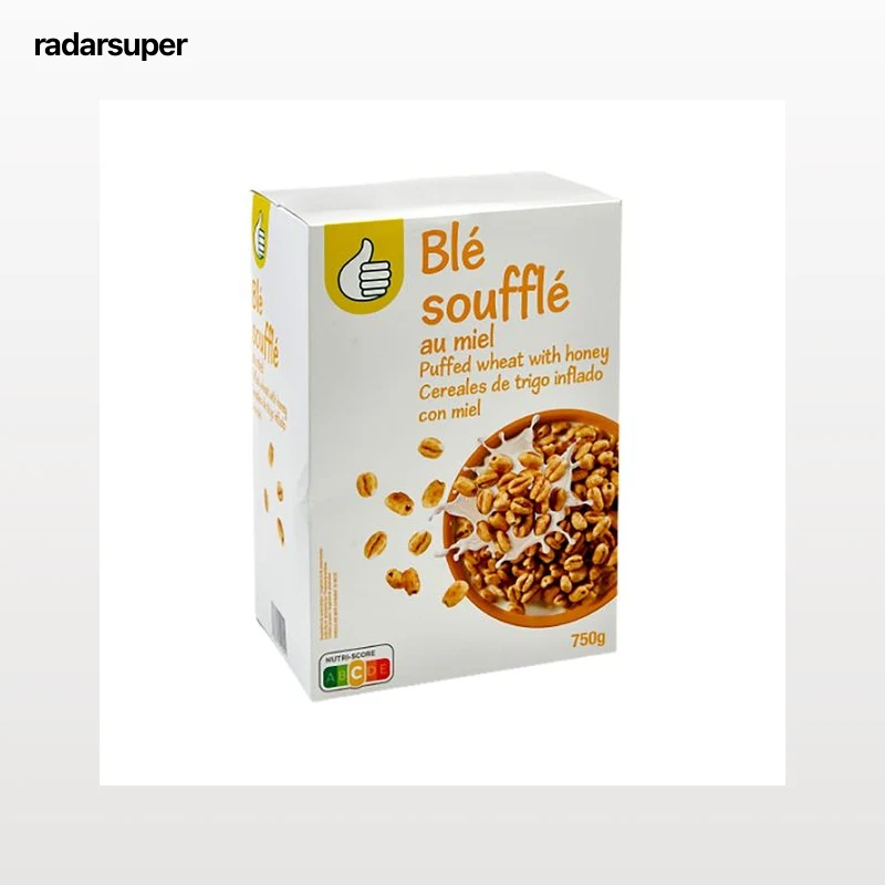 PRODUCTO ECONÓMICO ALCAMPO Cereales de trigo inflado con miel 750 gr.
