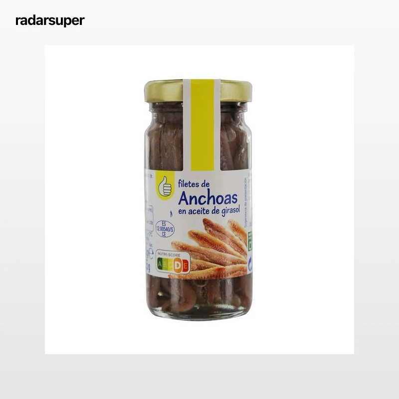 PRODUCTO ECONÓMICO ALCAMPO Filetes de anchoa en aceite de girasol 100 g.