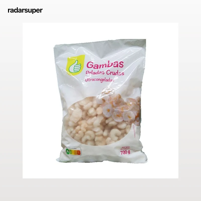 PRODUCTO ECONÓMICO ALCAMPO Gambas crudas peladas 220 / 440 y ultracongeladas PRODUCTO ECONÓMICO ALCAMPO 700 g.