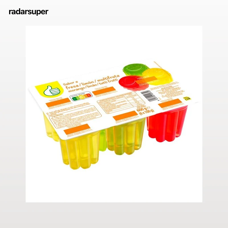 PRODUCTO ECONÓMICO ALCAMPO Gelatina de sabores surtidos 6x100 g.