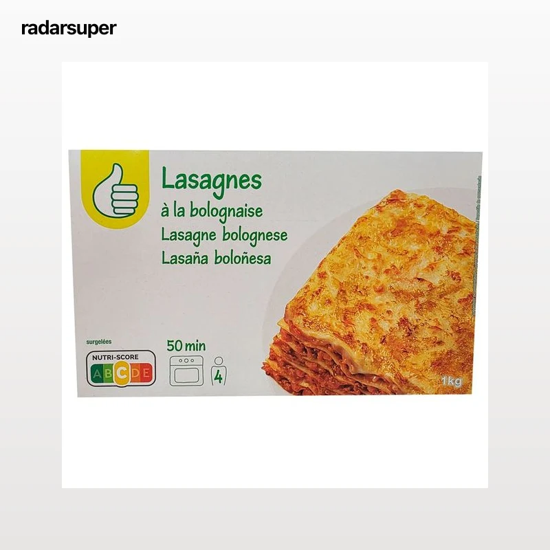 PRODUCTO ECONÓMICO ALCAMPO Lasaña boloñesa 1 kg.