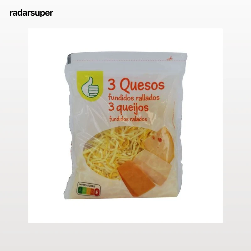 PRODUCTO ECONÓMICO ALCAMPO Queso rallado mezcla (cheddar, gouda y Emmental) PRODUCTO ECONÓMICO ALCAMPO 200 g.