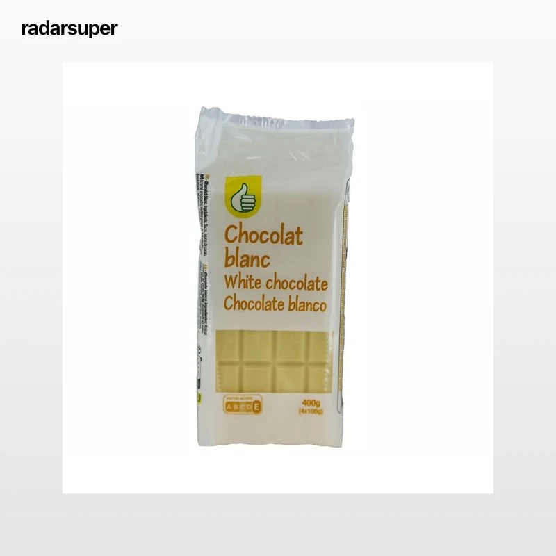 PRODUCTO ECONÓMICO ALCAMPO Tabletas de chocolate blanco 4 x 100 g.