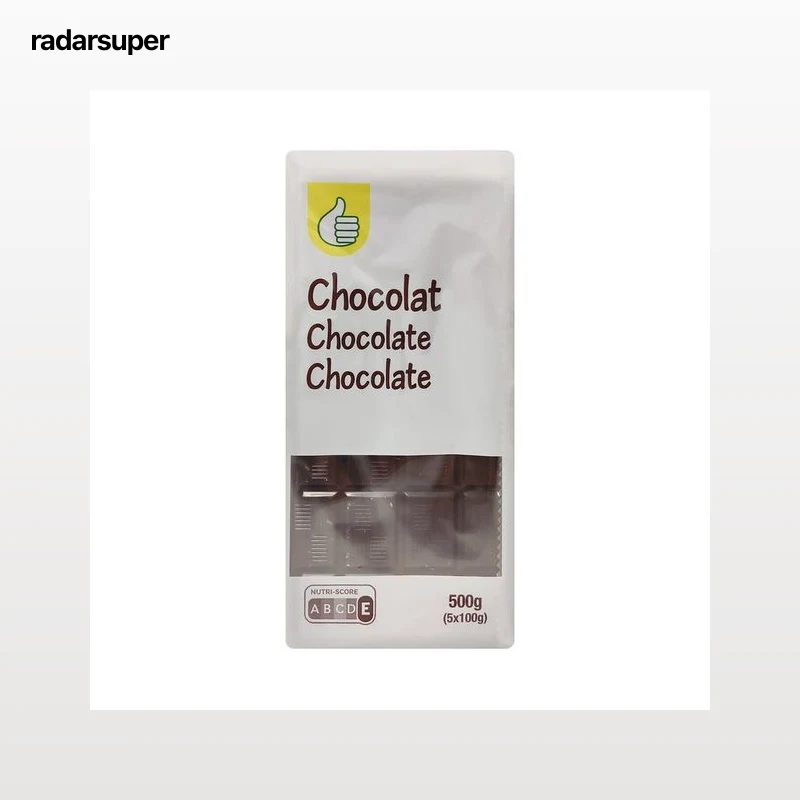 PRODUCTO ECONÓMICO ALCAMPO Tabletas de chocolate negro 5 x 100 g.