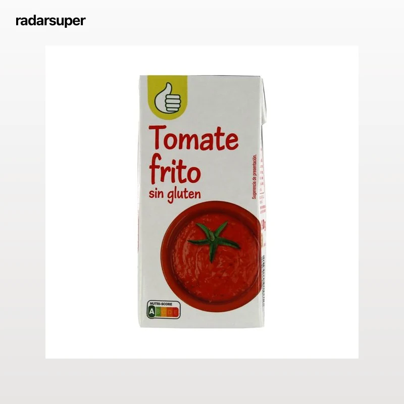 PRODUCTO ECONÓMICO ALCAMPO Tomate frito elaborado sin gluten brik de 390 g.