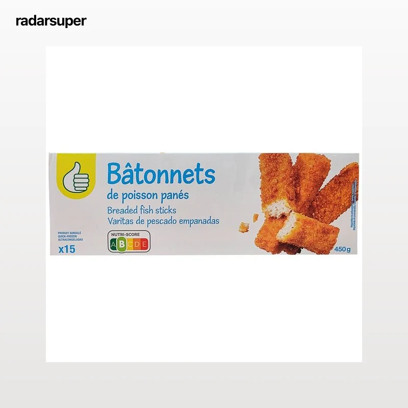 PRODUCTO ECONÓMICO ALCAMPO Varitas de pescado empanadas 15 uds. 450 g.