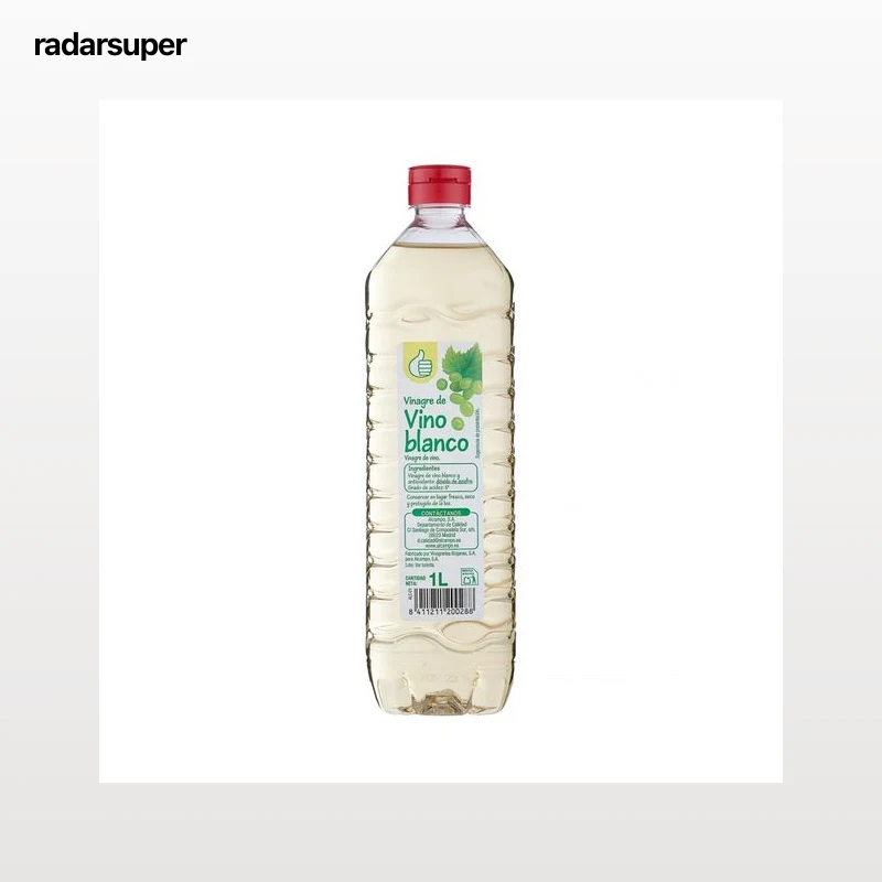 PRODUCTO ECONÓMICO ALCAMPO Vinagre de vino blanco botella de 1 l