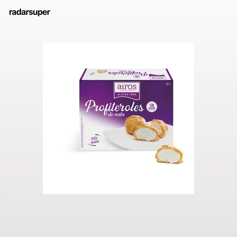 Profiteroles rellenos de nata Airos sin gluten 250 g