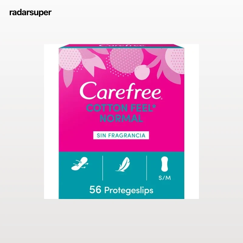 Protegeslip normal sin fragancia Carefree 56 ud.
