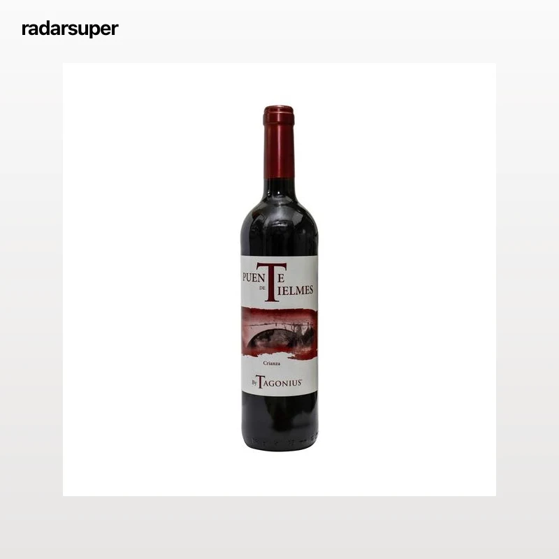 PUENTE DE TIELMES  PUENTE DE TIELMES Vino tinto crianza con D.O Vinos de Madrid botella de 75 cl.