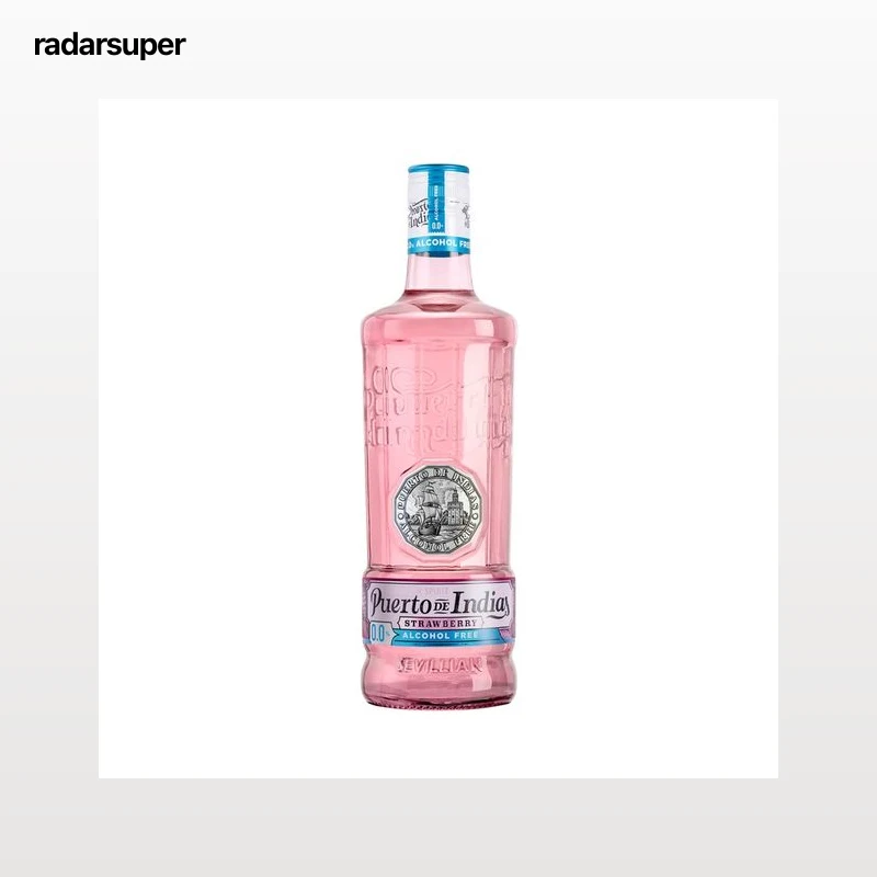 PUERTO DE INDIAS Bebida sin alcohol tipo Gin, con un toque de fresa botella 70 cl.