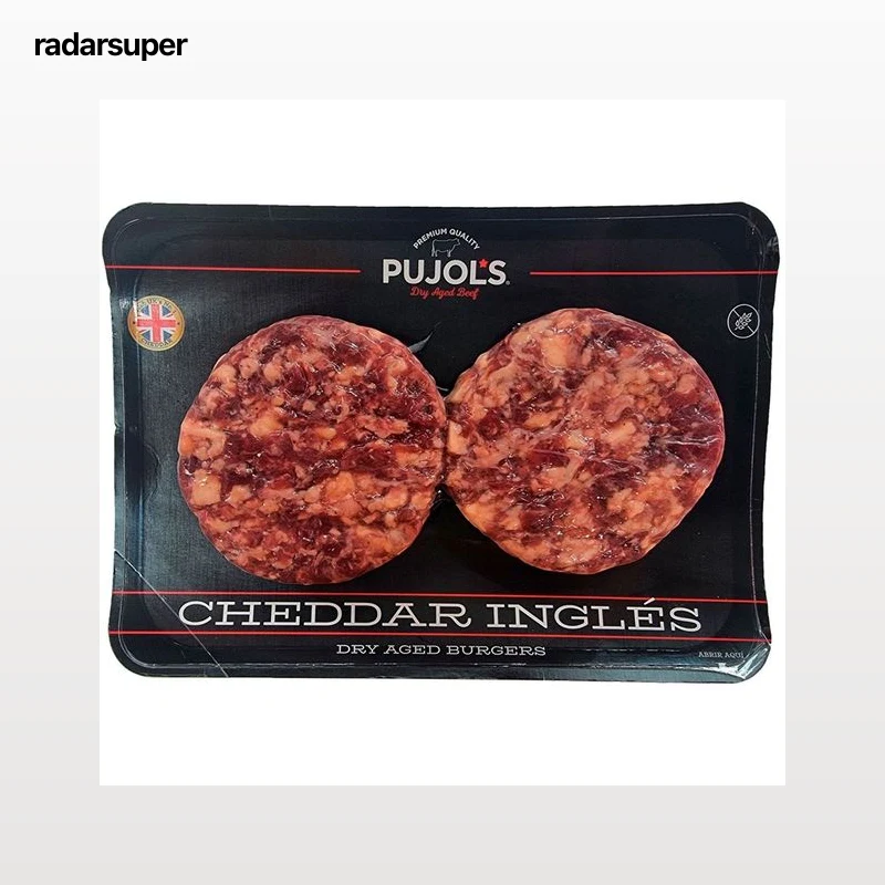 PUJOL"S Burger meat de vaca madurada (+ 30 días) con cheddar inglés 2 x 150 g.