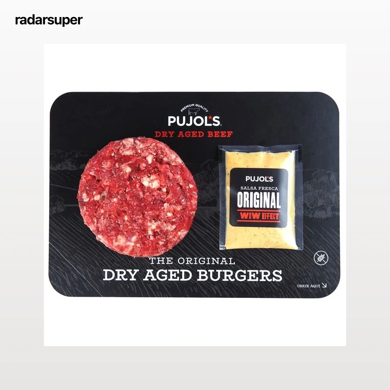 PUJOL'S Burger meat de vaca madurada + salsa original 150 g.