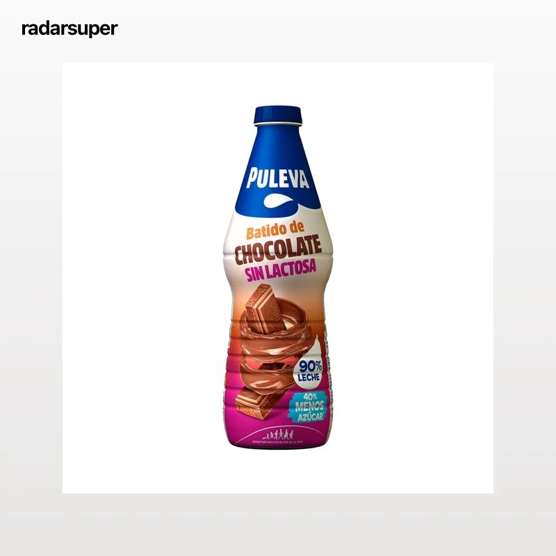 PULEVA Batido con sabor a chocolate, sin lactosa y elaborado con un 90% de leche PULEVA 1 l.