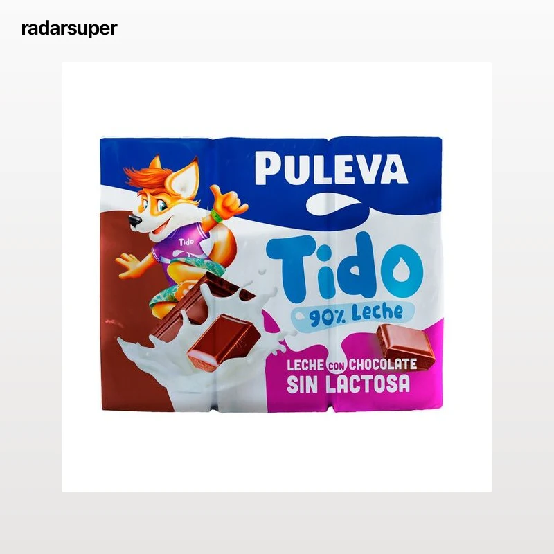 PULEVA Batido con sabor a chocolate, sin lactosa y elaborado con un 90% de leche PULEVA 6 x 200 ml.